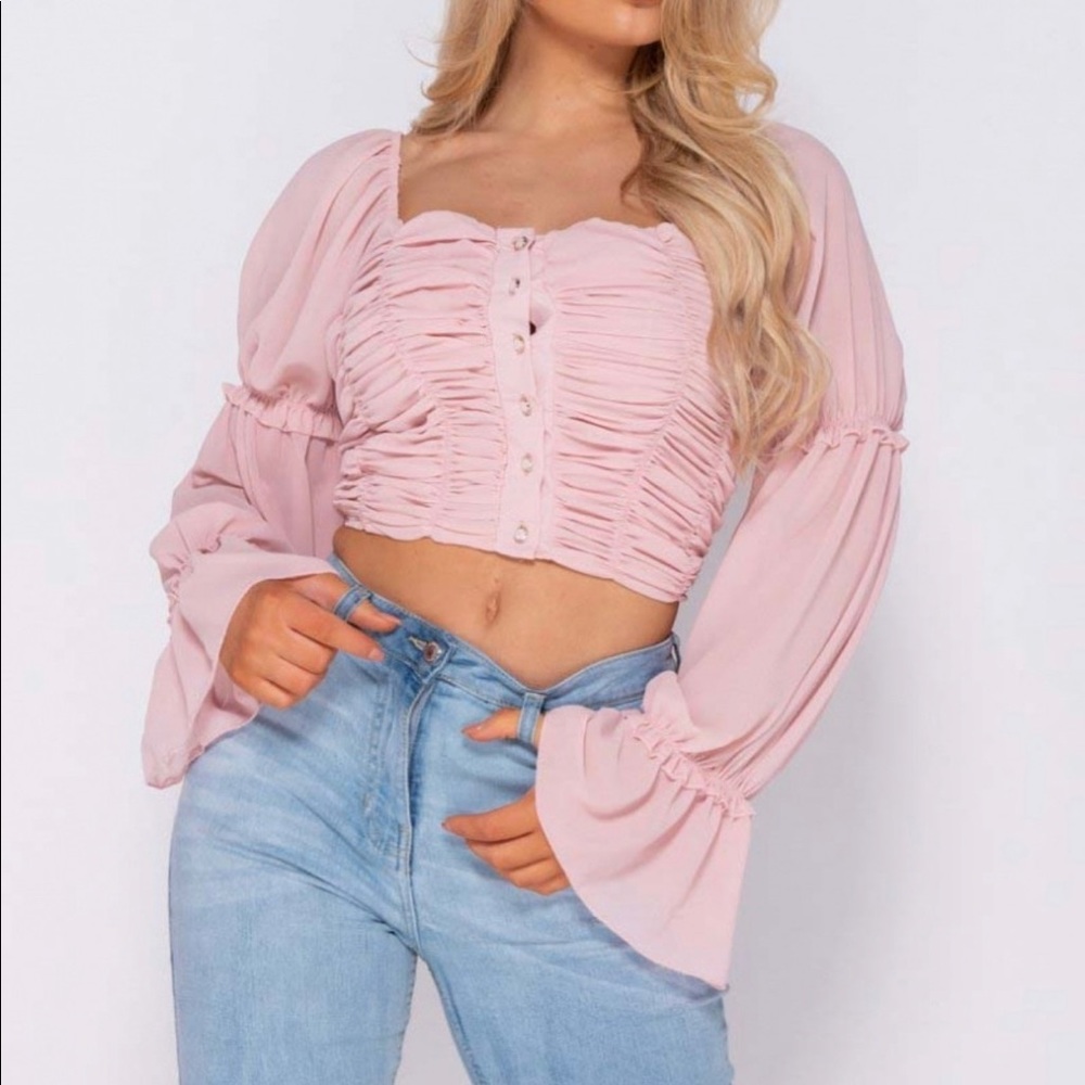 Off The Shoulder Ruched Detail Top